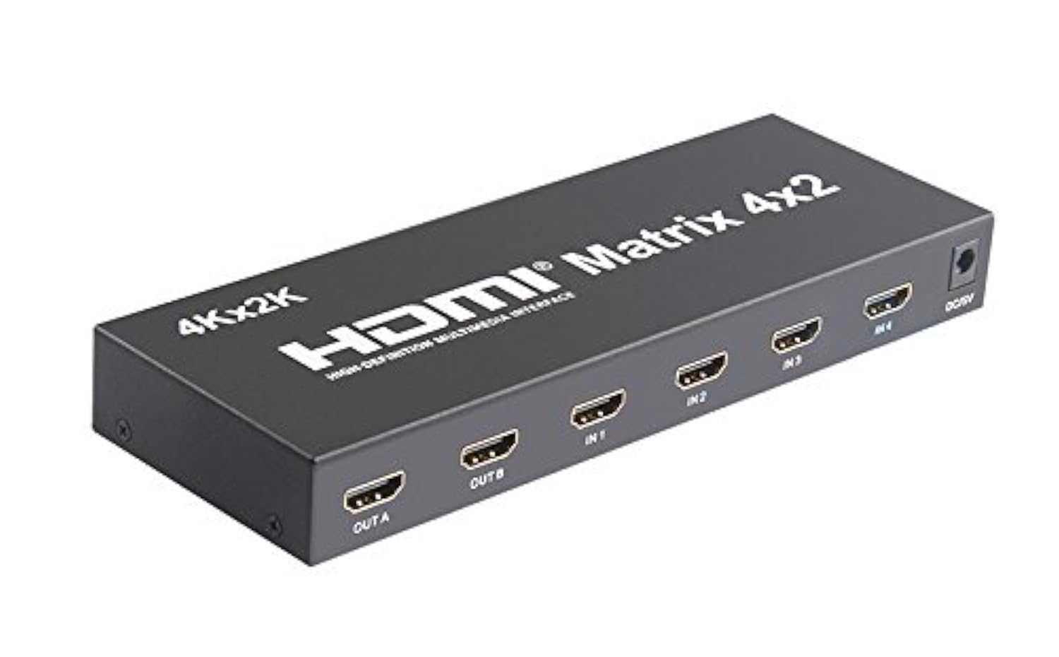 axGear4x2 HDMI True Matrix Switch Splitter Selector Remote Control 3D 1080P 4-in 2-Out