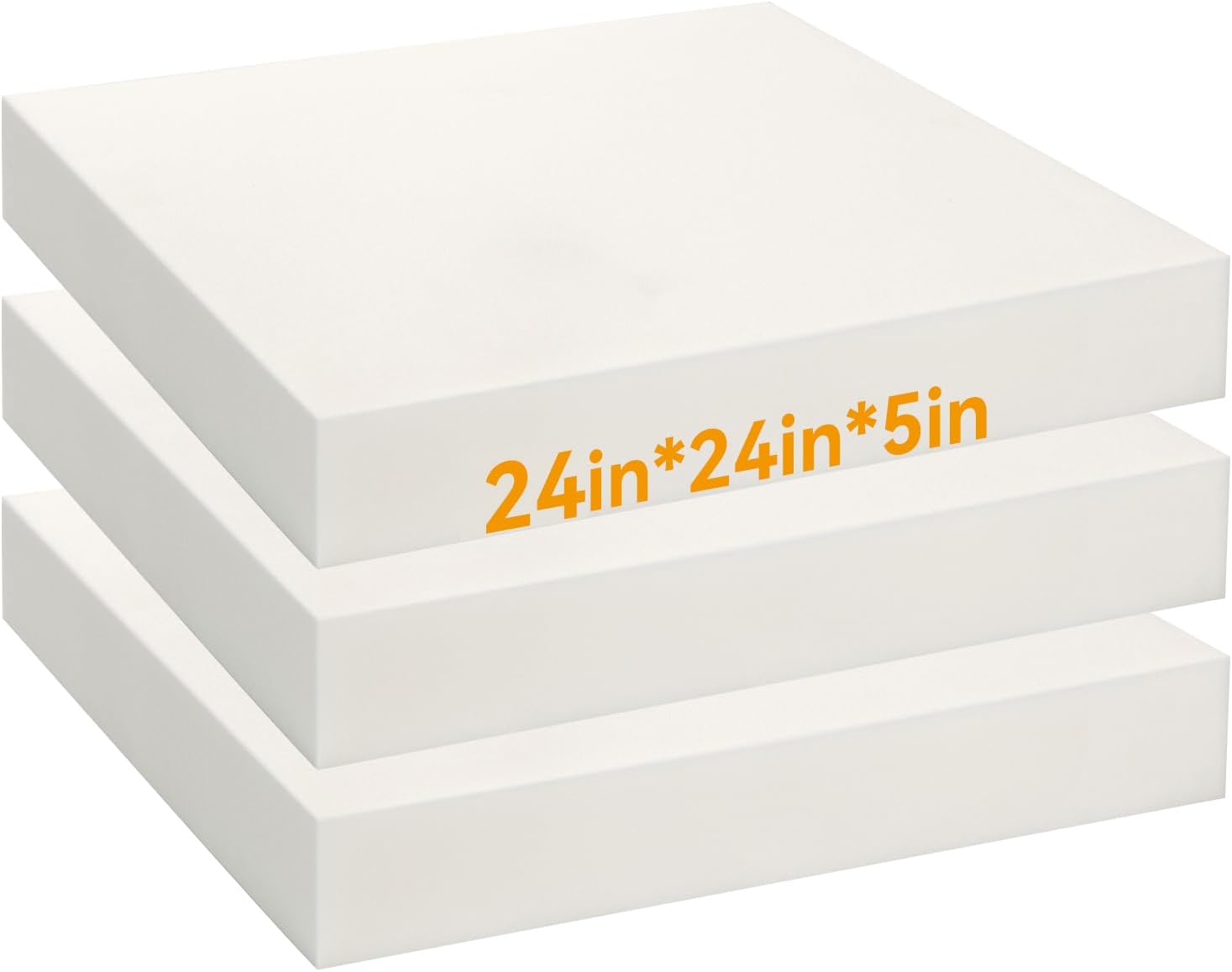 Upholstery Foam Padding 5" x 24" x 24", High Density Foam for Couch Cushion Replacement & DIY Furniture Repair