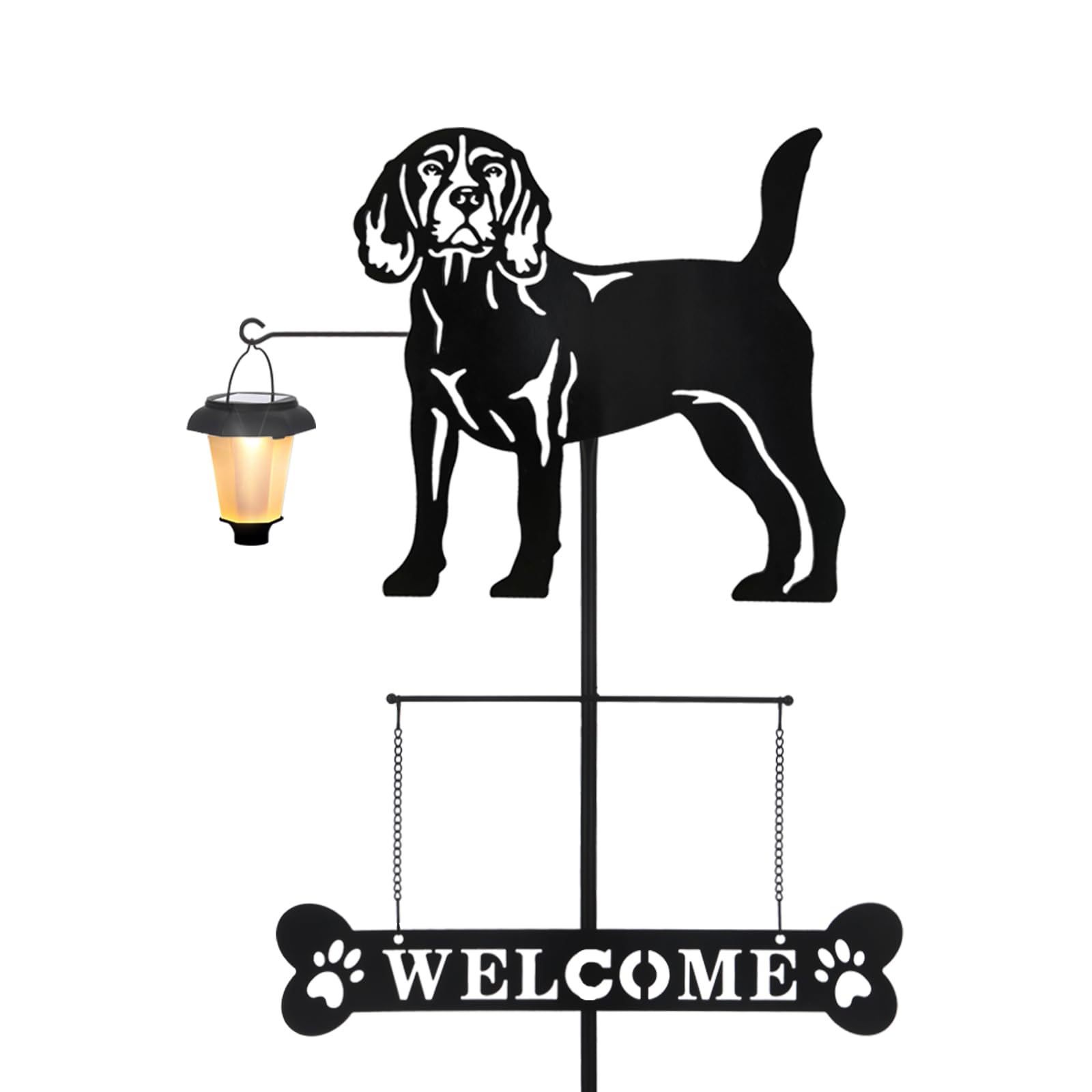 Snapklik.com : BAYN Solar Beagle Silhouette Dog Breed Welcome Sign