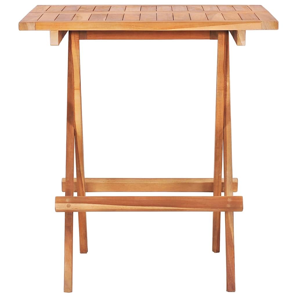 Mobili da giardino pieghevole salvaspazio 3 pezzi Set Bistro Pieghevole in Legno Teak per Giardino e Terrazza con Cuscino Antracite Durevole Set Bistro In Teak Massello Teak