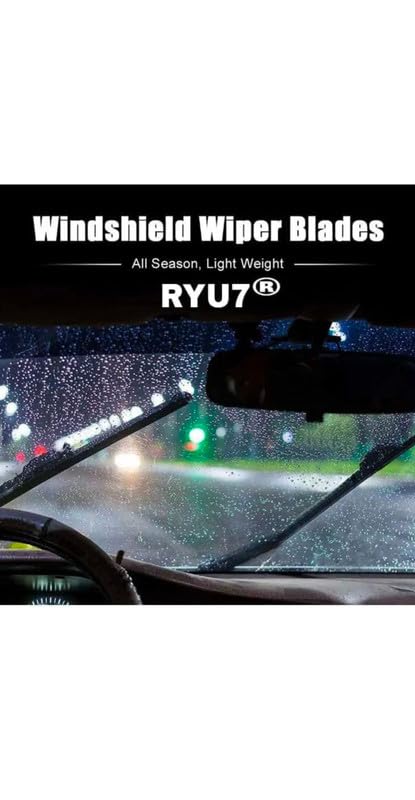 Image of Aerodynamic Design Frameless Wiper Blades Compatible with Tata Bolt, Size-24 inch 14 inch (Pack of 2)