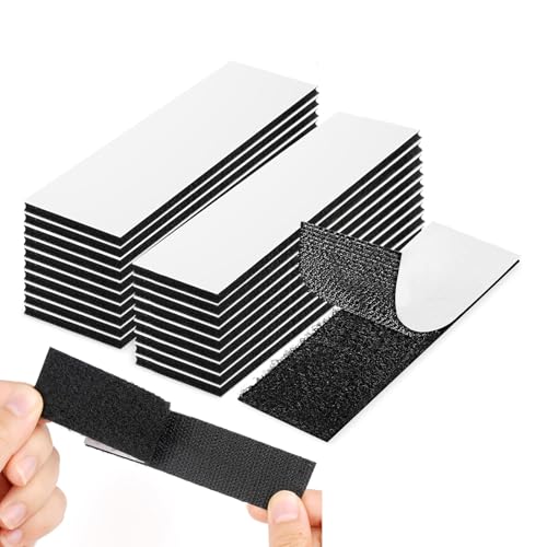 20 PCS tape self adhesive, 20mm x 100mm double sided tape, Extra Strong, Hook & Loop Self Adhesive Sticky Perfect for Room Décor & Home, Office, Garage Use