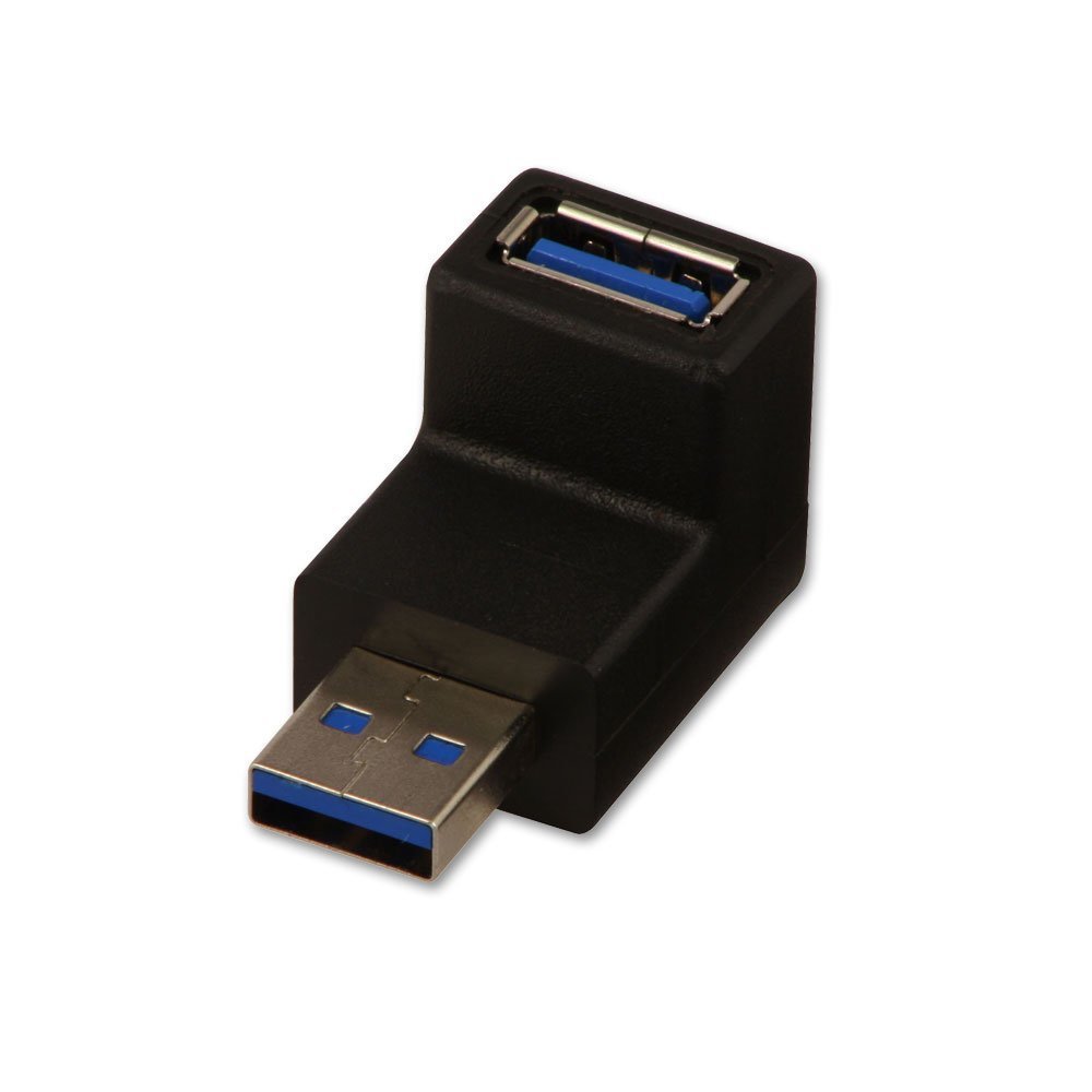 USB 3.0 90 Degree Down Type A Male to A Female Right Angle Adapter