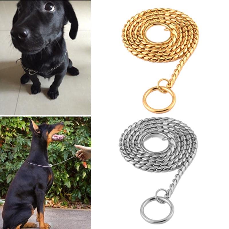 Pets Empire Choke Chain Training Dog Collars Snake P Choker Pet Show Collar Snake Choke Chain Dog Choker Collar (X-Large (Thickness- 5.0cm x Length 60cm), Silver) (B09YY34DMN) Amazon Price History, Amazon Price Tracker