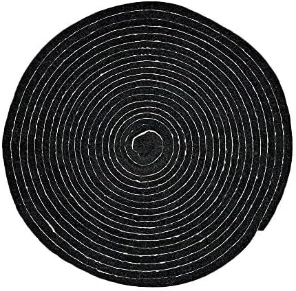 810004065000 High Temp BBQ Smoker Grill Self-Stick Lid and Door Gasket - for Outdoor Heating, Cooking Eating - Grill Door Gasket Replacement - 1/8" x 1/2" x 15'