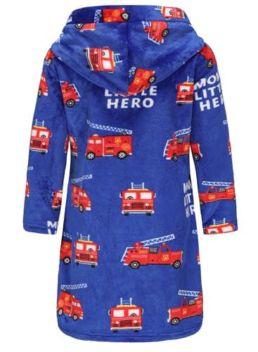 Image of Kids Hooded Bathrobe Girls Soft Plush Hooded Flannel Pajamas Sleepwear Boys Spa Robe