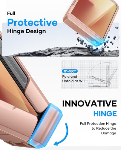 Image of ASAFCASE for Samsung Galaxy Z Flip 7 Wallet Case with Card Holder, Rosegold