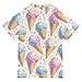 Cute Ice Cream Pattern Kids Bathing Suit Sun Protection Workout Shirts Swimwear Beach Tops 3T