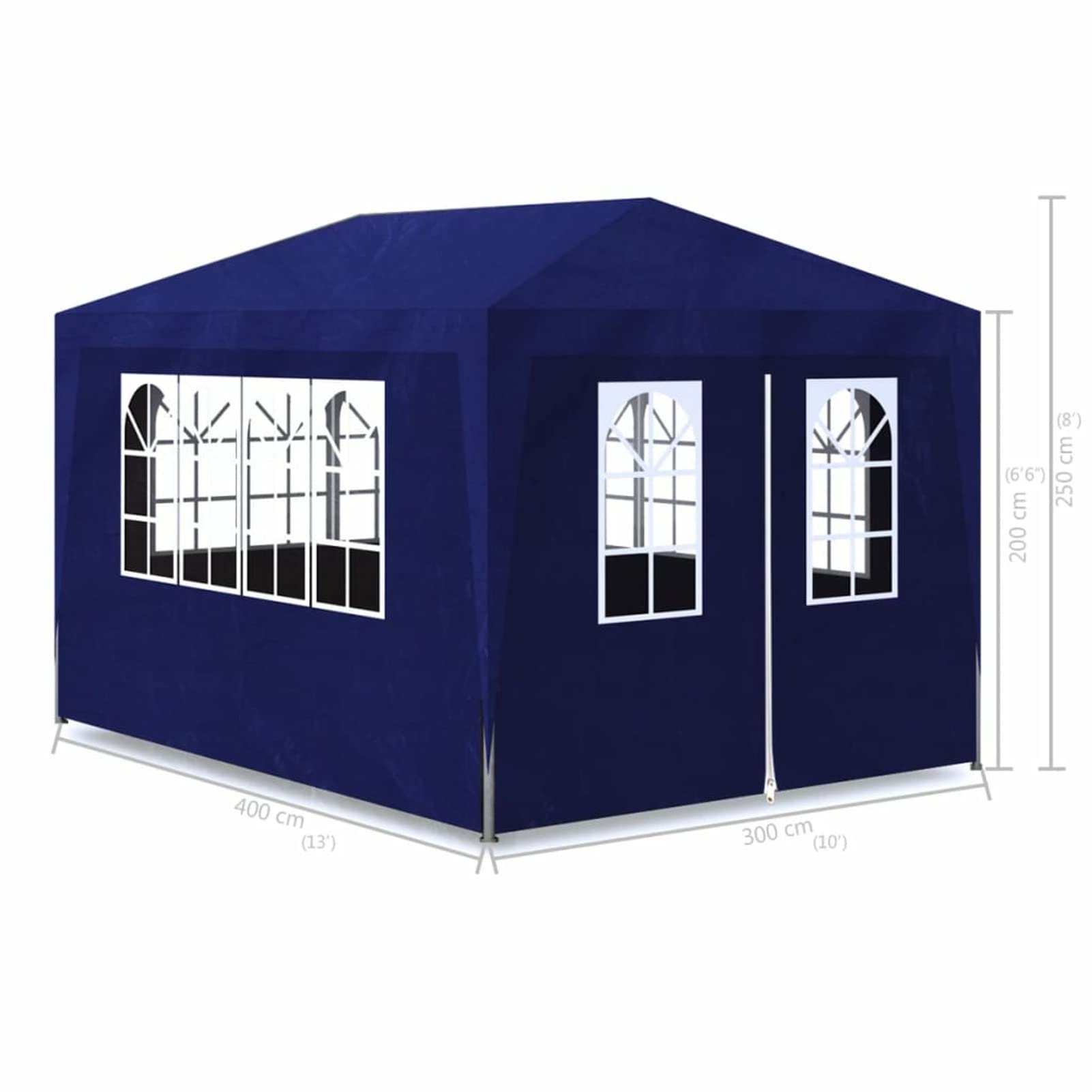 Partyzelt, XIAOGUANG Party Deko, Festzelt, Pavillon, Garden Decoration, Canopy Tent, Lagerzelt, Gartenpavillon, 3x4 m Blau