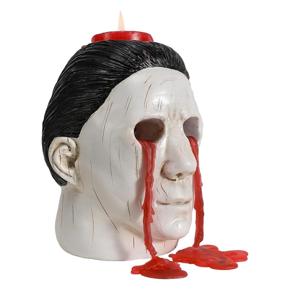 CTRLZS Halloween Candle Holder Halloween Statue with Bleeding Eyes Decor Horror Candlestick Decoration