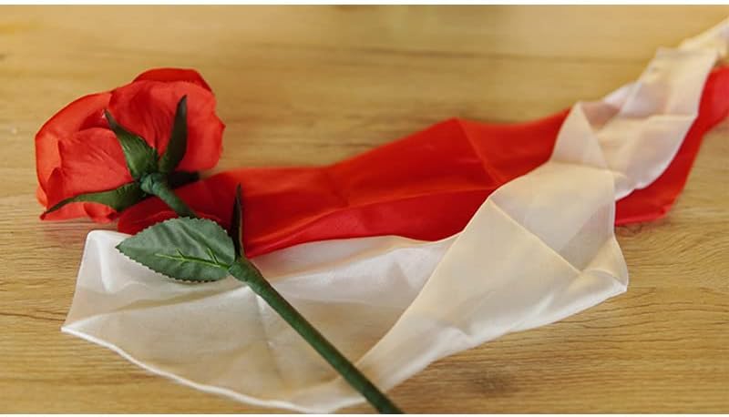 Miniatura 2 de SUMAG Trucos de magia de seda rosa rosa blanca a rojo cambio de color flor magia de seda para magos ilusiones de escenario trucos mentalismo