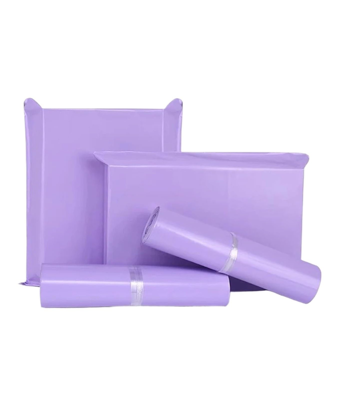 Versandtaschen 100 Stück violette Kurierumschläge, Versandverpackungen, Aufbewahrungsbeutel, selbstklebende Dichtung, Kunststoffverpackung VersandtüTen(100pcs 28x42cm)