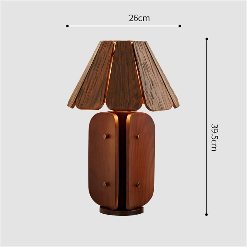 Lampa biurkowa Salon Sofa Lampa stołowa Retro Gabinet Sypialnia Dekoracja nocna(Natural)