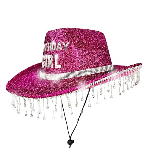 Chapeau d'anniversaire pour femme avec strass cadeau de vacances