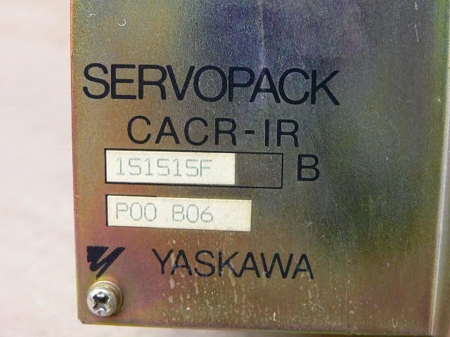 Close-up of the Yaskawa SERVOPACK CACR-IR 151515FB product label