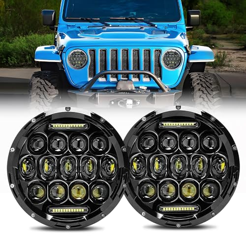 GLWZSY Jeep wrangler headlight, 7 Inch Led Headlights for Je