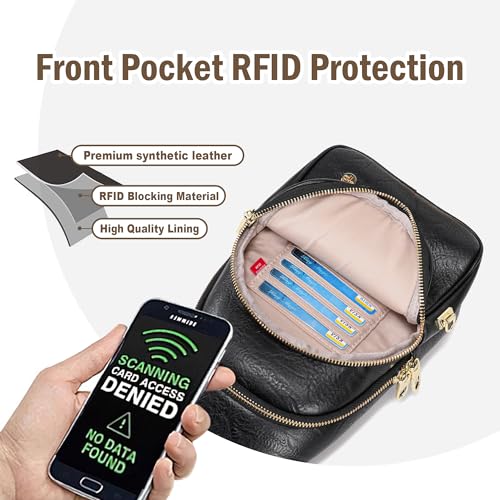 Haytijoe Crossbody Bags for Women Leather Sling Bag Anti-theft Cross Body Bag Travel Sling Purse Chest Bags Fanny Packs4