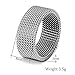 VQYSKO Stainless Steel Mesh Ring-Comfortable Fashionable Women and Man Engage Wedding Band, Size 4-13 (12, Silver)