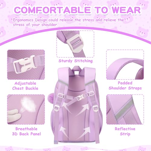 Image of PIG PIG GIRL Kids Backpack for Girls School Bags for Middle School Students Book Bag for Elementary Primary School