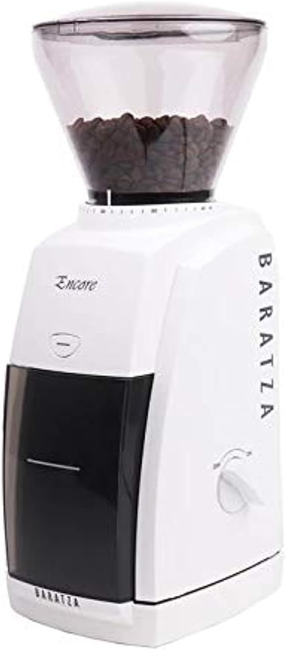 Encore 230V Coffee Grinder - Electric Coffee Bean Burr Grinder with 40 Grind Settings, White