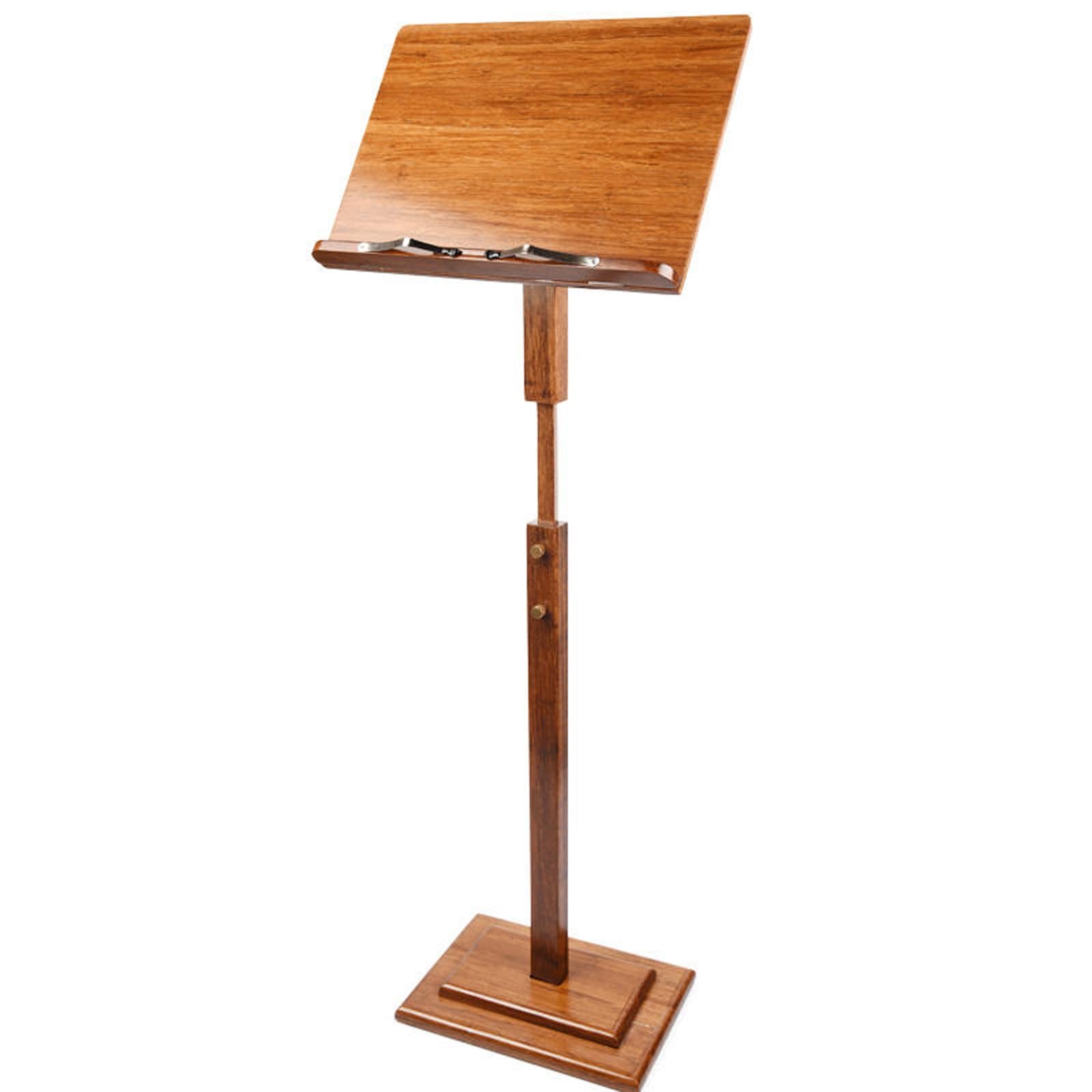 Atril con Soporte para Teléfono Y Micrófono, Soporte para Libros De Bambú De Doble Uso Dos En Uno, Atril para Partituras con Colgador para Violín, Adecuado para Diversas E,Wood-17 * 45 * 75cm