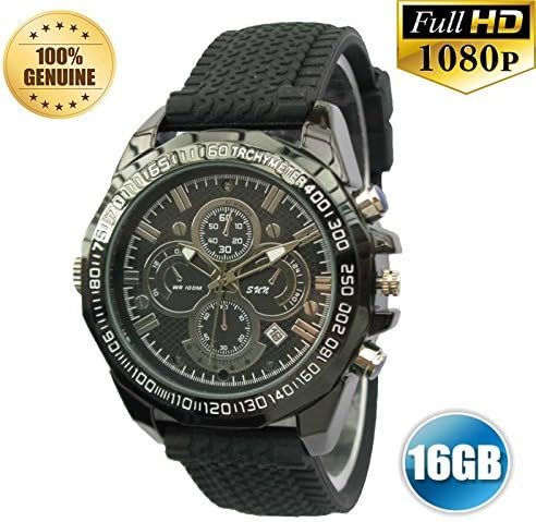 16GB 1080P HD Hidden Video Watch Camera Spy Night Vision DVR Camera