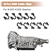 X AUTOHAUX 10 Pcs Shift Cable Clips for Chevrolet for Chevy Silverado for GMC Sierra 4l80e 4l60e Gearbox Transmission Shifter Cable Bushing Clips Metal with Black Coating