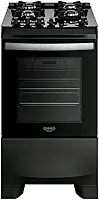 Fogão 4 Bocas Dako Supreme Black Glass com Timer Digital e Mesa de Vidro Preto Bivolt