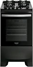 Fogão 4 Bocas Dako Supreme Black Glass com Timer Digital e Mesa de Vidro Preto Bivolt