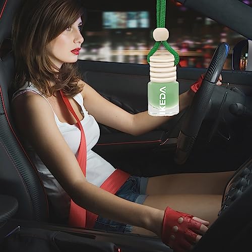 Image of ikeda fragrance Car Air Freshener 4ml Car Scents | 6pcs 45-Days Keep Fragrance | Automotive Hanging Diffuser Bottles | Remove Auto Odor Long-Lasting Fresh Air for Home Deodorize (Tea, 6pcs)