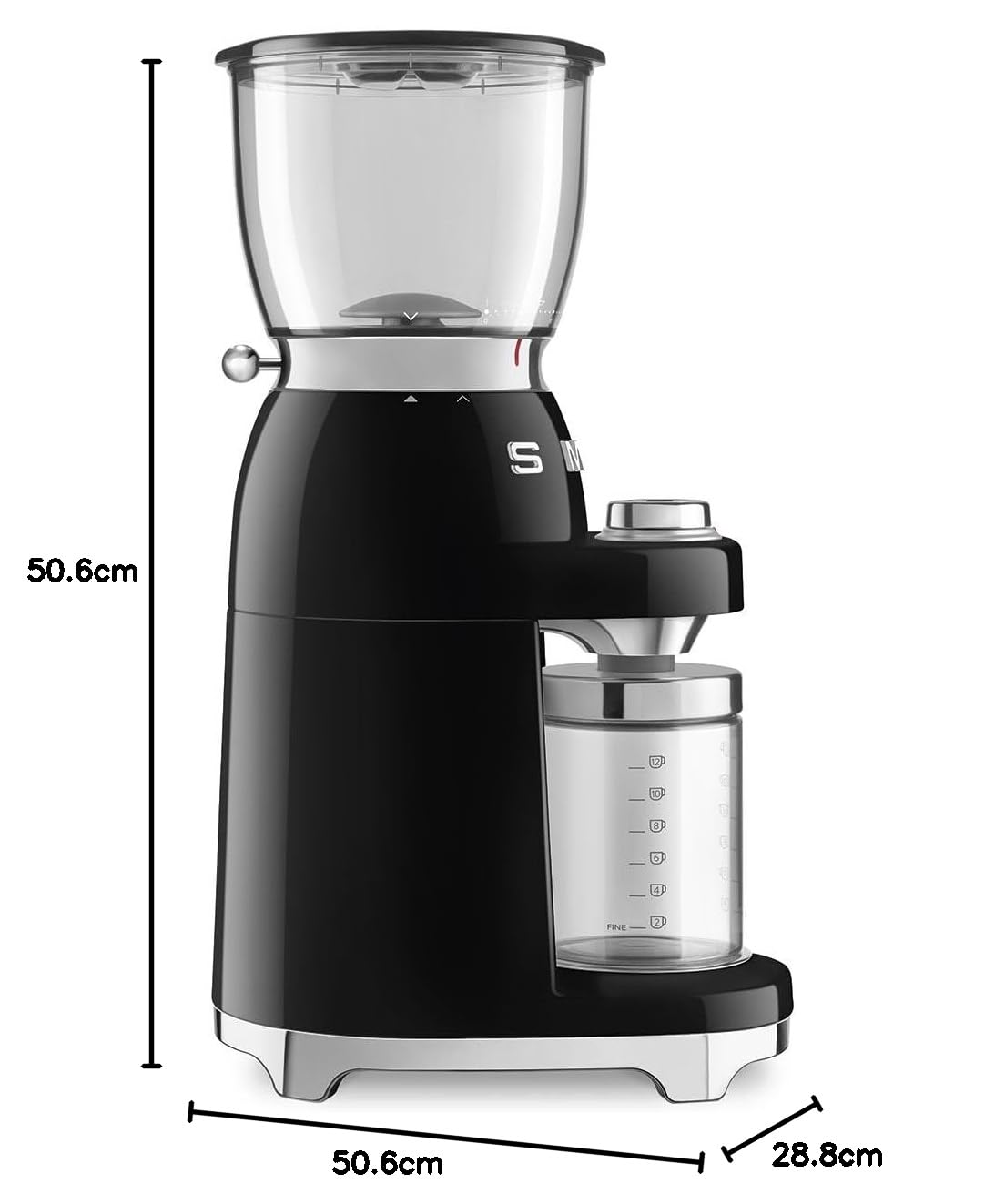Smeg CGF01BLEU - Moulin à café - 150W - Noir