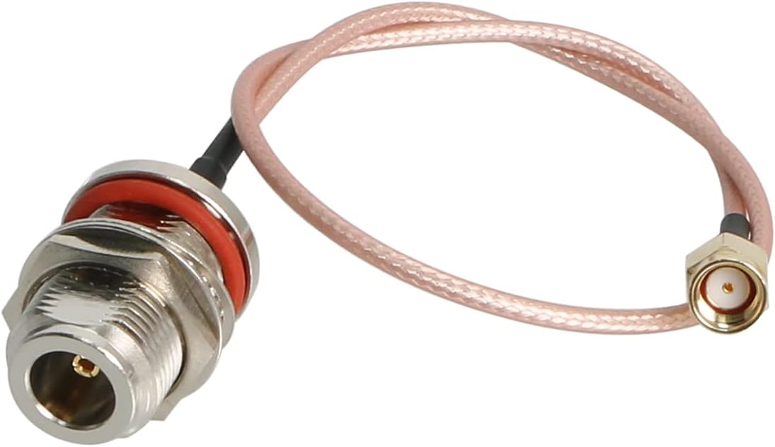 RF Coaxial Cable N Female to SMA Male RG316 Coax Cable Jumper for DIY Radio, 3G/4G/5G/LTE/Antenna, Audio and Video Signal Transmission, 150mm 1Pcs