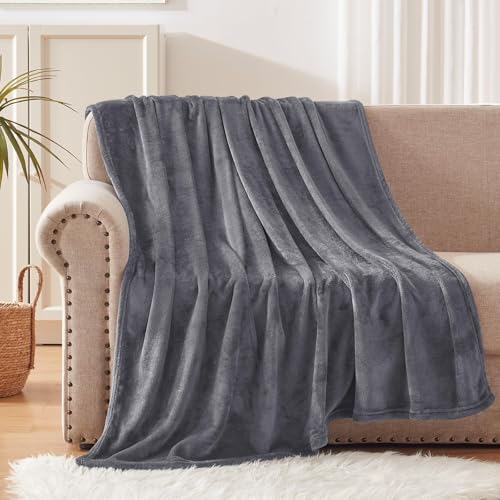 Exclusivo Mezcla Extra Large Fleece Throw Blanket for Couch, Sofa, 300GSM Super Soft and Warm Blankets, Grey Throw All Season Use, Cozy, Plush, Lightweight, 50x70 Inches Exclusivo Mezcla Extra Large Fleece Throw Blanket for Couch, Sofa, 300GSM Super Soft and Warm Blankets, Grey Throw All Season Use, Cozy, Plush, Lightweight, 50x70 Inches