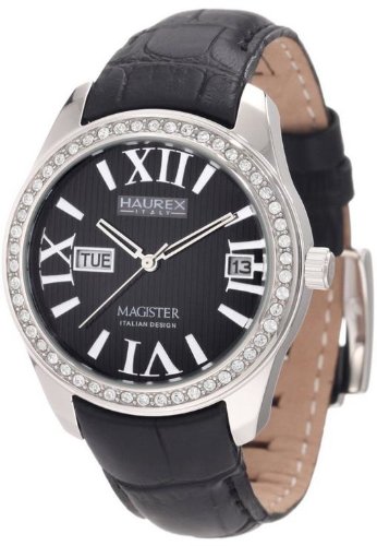 Haurex Italy FS356DN1 - Reloj de Mujer de Cuarzo, Correa de Piel Color Negro