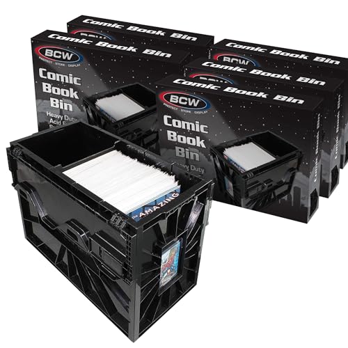 BCW Caixa curta de quadrinhos – comporta 150 quadrinhos padrão | Armazenamento e organizador de quad
