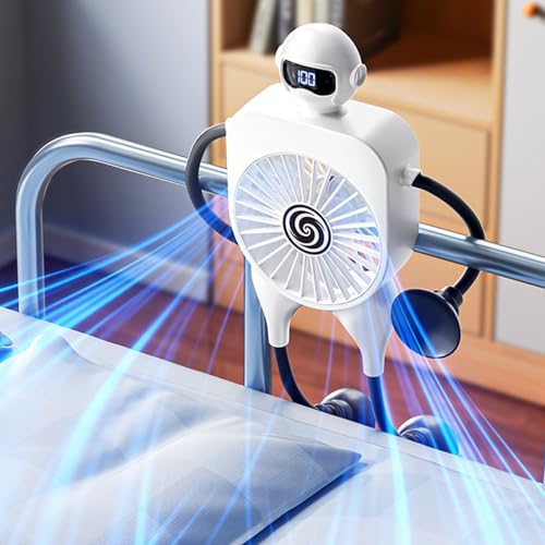 Ventilador de escritorio flexible con 100 velocidades para camping y playa 6