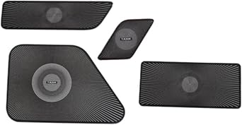 Compatible for GWM -Tank 500 Great Wall 2022-2024 Stainless Steel Rear Trunk Speaker Cover Audio Horn Trim Frame Sticker Car AccessoriesStainless Black