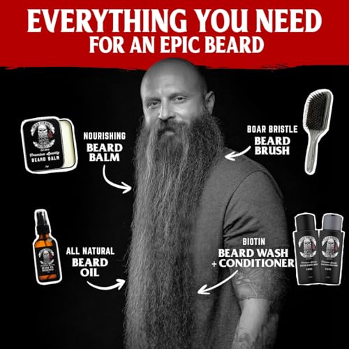 Mad Viking Valhalla Beard Balm – Non-Greasy Balm to Soften and Style with a Medium Hold - Made with Shea Butter, Beeswax & Premium Oils - Smooth Sandalwood & Vanilla Scent, Made in the USA - 2oz - Image 6
