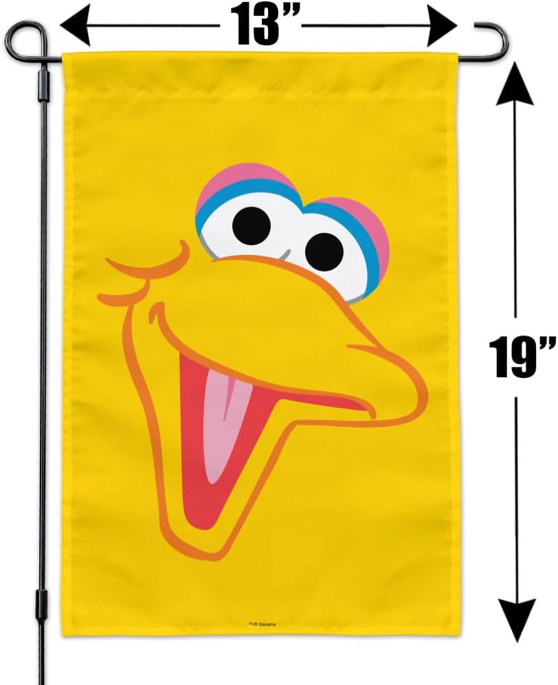 Sesame Street Big Bird Face Garden Yard Flag