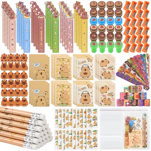 Set de papelería con lápices y accesorios Ulema 216 piezas miniatura 1