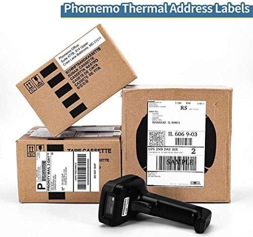 Phomemo 4x6 Thermal Label Printer Label Thermal Direct Shipping Label Package Labels Compatible with Rollo Dymo MUNBYN and All other 4×6 label printers (Pack of 500 4x6 Per Roll Labels)