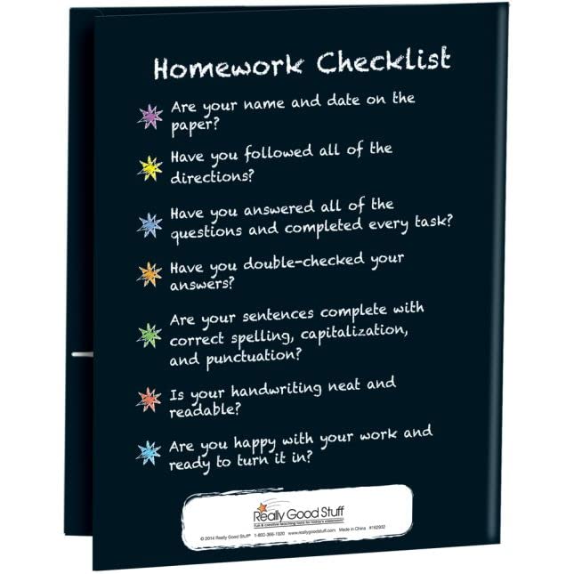 Really Good Stuff Chalkboard Motif Homework Folders - 12 folders image 5