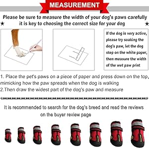 QUMY Dog Shoes for Large Dogs, Medium Dog Boots & Paw Protectors for Winter Snowy Day, Summer Hot Pavement, Waterproof in Rainy Weather, Outdoor Walking, Indoor Hardfloors Anti Slip Sole Red Size 6 QUMY Dog Shoes for Large Dogs, Medium Dog Boots & Paw Protectors for Winter Snowy Day, Summer Hot Pavement, Waterproof in Rainy Weather, Outdoor Walking, Indoor Hardfloors Anti Slip Sole Red Size 6