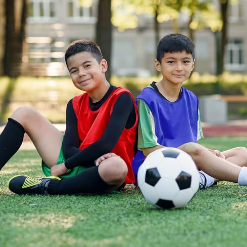 Image of Sintege 12 Pcs Soccer Pinnies Pennies Jersey Scrimmage Vest Sports Practice Jersey Mesh Basketball Vest for Youth Adult Kids
