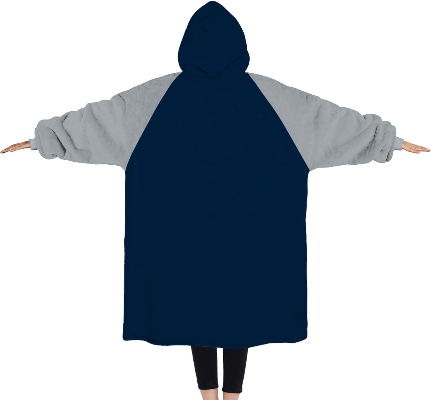 Football City Wearable Oversized Sherpa Blanket with Super Pockets,Sherpa Blanket Hoodie for Football Fans Gifts - Image 2