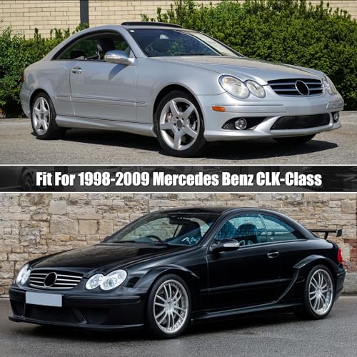 Image of Waterproof Car Covers Replace for 1998-2009 Mercedes Benz CLK320 CLK350 CLK430 CLK500, 6 Layers All Weather Car Cover with Zipper Door & Windproof Bands for Snow Rain Dust Hail Protection