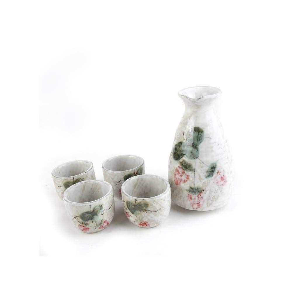 Set De 6 Tasses à Saké En Céramique Bleue Avec Bouteille - Style Japonais Simple - Pour Dégustation, Décoration, Cadeau