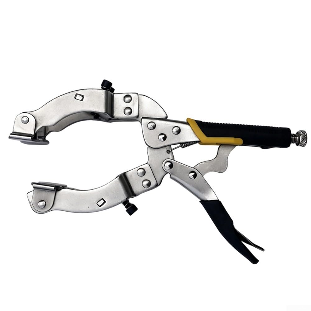 Locking C-Clamp Pliers, 11in Pipe Tube Clamp Vise Grip with 4 Pads for Welding Woodworking Metalworking Heavy Duty Clamping Tool