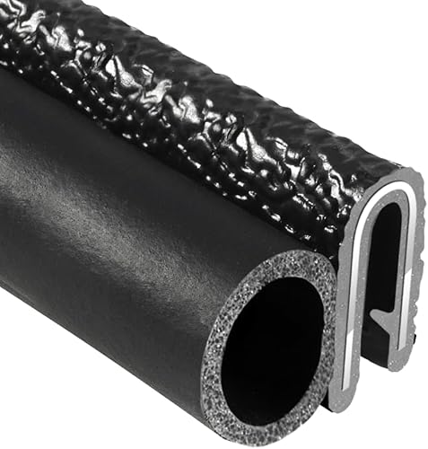 Trim-Lok Sello de recorte con bombilla lateral – Se adapta a borde de 1/4 pulgadas, diámetro de sello de bombilla de 3/8 pulgadas, 25 pies de