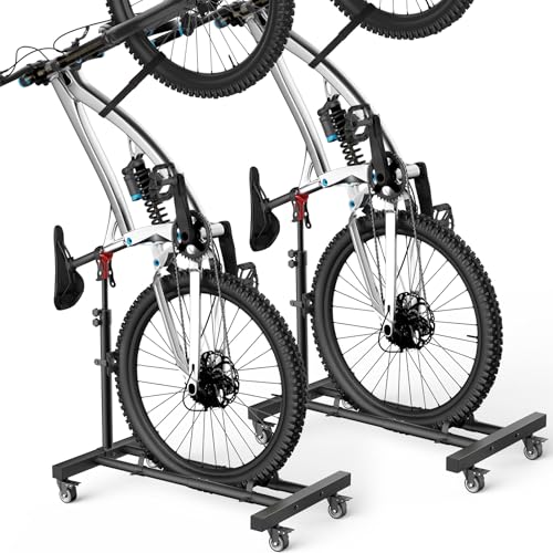 Housolution Supporto Verticale per Bici con Ruote 360°, Fino a